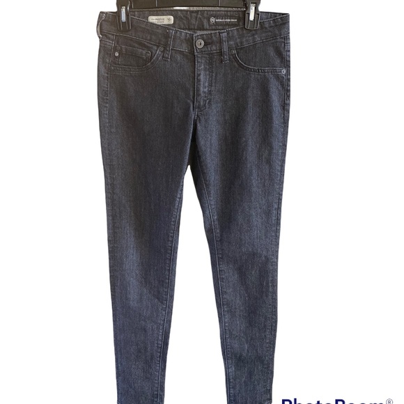 AG Adriano Goldschmied the jegging Super Skinny Fit Jeans Black Size 29R - Picture 2 of 10